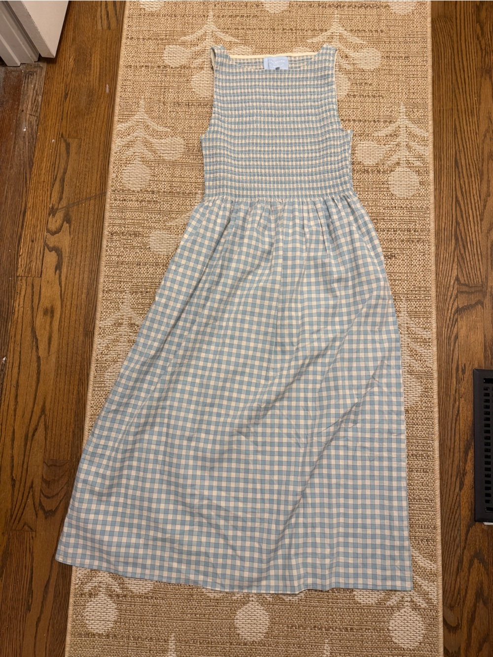 Hill House Cosima Light Blue and White Gingham Kids Skirt
